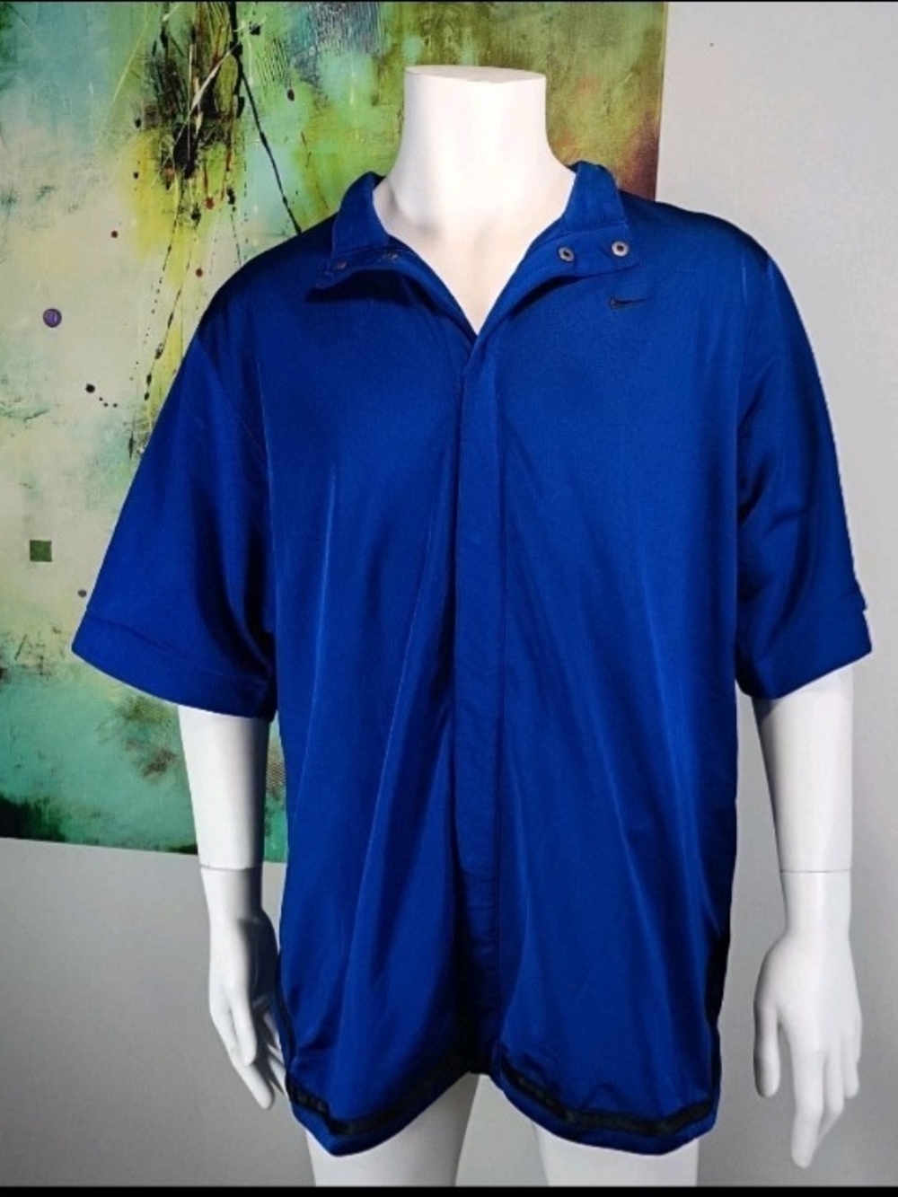 NWT Nike Men's Warm Up Blue Vented Athletic Basketball Shooting Shirt Jacket